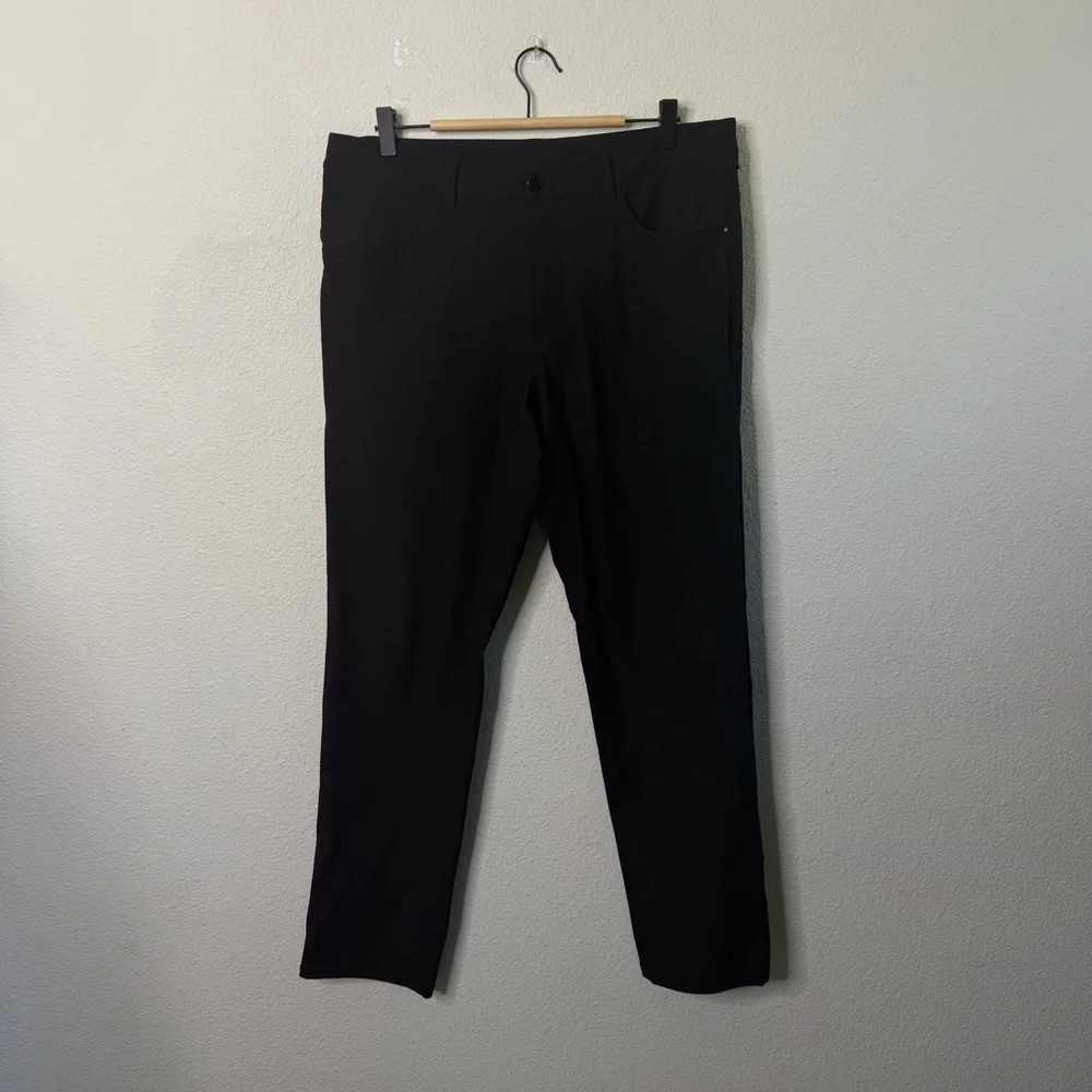 Lululemon ABC Classic 5 Pocket‎ Warpstreme Pants M5583S Black Mens Size 34